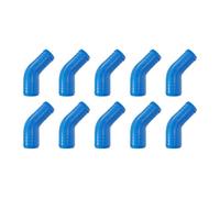 10 Pack 90mm to 76mm 45 Degree Barbed Hose Reducer Elbow Connector Blue | ABS, made in the UK | Ribbed grip on both ends | -20°C to +105°C | 2mm wall | Matte finish
