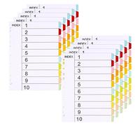 (10 Pack A4 Folder Dividers 10 Part-10 Colours File Dividers A4 Writable Cardstock Folder Dividers 11 Holes Punched with Digital Covers Index Dividers Fit All A4 Portrait File Dividers