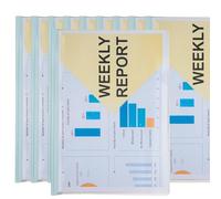 10 Pack A4/Letter Clear Plastic Report Covers with Sliding Bar, 70 Sheet Capacity, Presentation Folders for School Projects, Office Documents & Business (Blue)