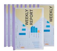 10 Pack A4/Letter Clear Plastic Report Covers with Sliding Bar, 70 Sheet Capacity, Presentation Folders for School Projects, Office Documents & Business (Purple)
