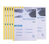 10 Pack A4/Letter Clear Plastic Report Covers with Sliding Bar, 70 Sheet Capacity, Presentation Folders for School Projects, Office Documents & Business (Yellow)