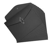 10 Pack A5 Envelope File Folder Kraft Paper Catalog Envelopes with Button and String Closure Project Pockets Document Organizer