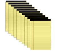 10 Pack A5 Lined Pad, Per 50sheets/100 Pages Post It Notes, Memo Notepad, 70Gsm Refill Note Pads, Large Capacity A5 College Ruled Writing Pad for Office, School, Business