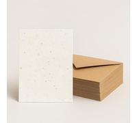 10-Pack A6 Plantable Seeded Cards and Envelope Set - Eco-Friendly, Biodegradable, Perfect for Thank You Notes, Postcards, and Invitations
