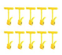 10 Pack ABS Plastic Merchandise Sign Clip, Sign Holder 180 Degrees Rotatable Pop Clip-on Holder Price Display Tag for Store, Supermarket, Office, Exhibition, Shops (Yellow+9cm*17cm)