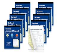 10 Pack Accident Book A5 School Accident Report Book Incident Report Carbonless Duplicate Book 2-Part 50 Sets with Both Copies Perforated for Schools Educational Institutions