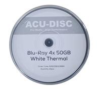 10 Pack ACU-DISC BD-R DL 4x 50GB White Thermal Blu-Ray A-Grade