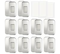 10 Pack Adhesive Magnetic Door Catch, No Drill Stainless Steel Door Catch Closer, Ultra Thin Invisible Door Lock Magnet for Cabinet, Cupboard, Drawer and Wardrobe
