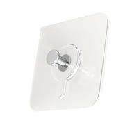 10 Pack Adhesive Wall Hooks, Nail Free Paper Towel Hooks | Heavy Duty Self Adhesive Hooks, Removable Picture Frame Holders, Reusable Plastic Clips for Storage of My Home