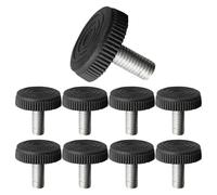 10 pack adjustable furniture feet with plastic base and metric thread screw in system, designed to increase furniture height and reduce noise (M10*35 * 25mm)