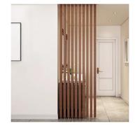 10-Pack Adjustable Wooden Room Divider - Modern Minimalist Ceiling-to-Floor Slat Partition Screen (5.41ft/165cm) for Stylish Space Separation and Privacy Solutions