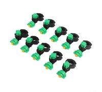10 Pack Agricultural Sprayer Nozzles for Tractor, 9.8mm Orifice Fan Spray Tips, Fit 21-22mm Steel Pipes, Farm Crop Irrigation Parts, Green & Black