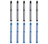 10 Pack Airless Spray Gun Filter Stainless Steel 60 Mesh / 100 Mesh Grid Replacement High Pressure Spraying Accessories Push on Type (Black+Blue)