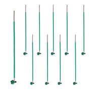 (10 Pack) Airmont 8 Inch 10 AWG Solid Grounding Pigtail, Solid Copper, Edge-Stripped Ground Wire Pigtails with Green Screws for Electrical Boxes