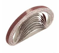 10 Pack Aluminium Oxide Sanding Belts Grit 80 330X10mm Heavy Duty Abrasive Strips For Belt Sander Wood Leather Polishing Grinding Red No Sand Drop Long Lasting Wear Resistant(6)