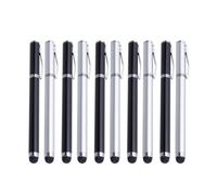 10 Pack Aluminum Capacitive Stylus Ballpoint Pen 2-in-1 Touch Screen Pens | Slim Lightweight Design with Natural Writing Feeling, Reduces Fingerprints, and Works on Tablets and Smartphones