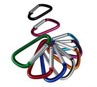 10 Pack Aluminum Carabiner Spring D-Ring Belt Clip Snap Hook Key | Chain For Suitcase Toy Water Bottle Backpack Outdoor Climbing Camping Gear Random Color Lightweight Design Quality Const