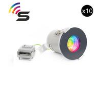 10 Pack - Anthracite Gu10 Fire Rated Smart Led Downlight - Ip65 - Se Home