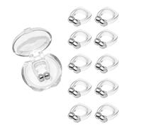 10 Pack Anti Snoring Devices, Silicone Nasal Dilators for Women & Men, Snoring Aids for Better Sleep, Comfortable & Reusable Anti Snore Devices, Transparent Round Case Packaging