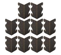 10 Pack Antique Bronze Corner Brackets, Iron Decorative Brackets for Wooden Box and Furniture Corner Protection (Bronze)