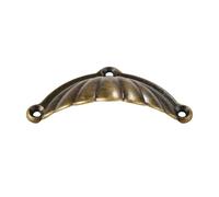 10 Pack Antique Shell Pattern Pulls Semi-Circular Alloy Handles for Cabinets Drawers 中文 Lock