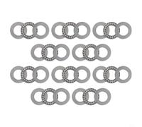 10 Pack AXK2035 Thrust Needle Roller Bearings 20x35x2mm with AS2035 Washers, Hardened Steel for High Axial Load in Robotics and Machinery
