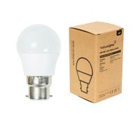 10 Pack B22 White Thermal Plastic Globe LED 4W Warm White 2700K 400lm Light Bulb ValueLights White One Size