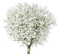 10 Pack Baby's Breath Artificial Flowers Bulk 3 Branches Faux Baby Breath Plastic Flowers Fake Gypsophila Flower Arrangement for Crafts Fake Flowers Bouquet for Wedding Home Decor White Baby Breath