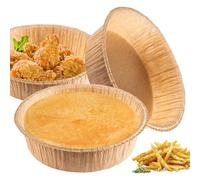 10 Pack Baking Cake Paper Mold Muffins Cups Baking Cups Mini Tart Cups Tray Mold Oven Baking Containers Dessert Cup Food Grade Parchment Paper (8 inch)