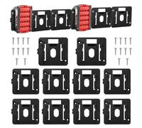10 Pack Battery Holder Mounts Compatible with Makita 18V Batteries | Wall Holders for Cordless Power Tool Storage & Organisation, ABS plastic(not 3D printed)