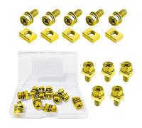 10-Pack Battery Terminal Bolt and Nut Kit - M6x14mm 304 Stainless Steel Hex Screw, Rust-Resistant Hardware for Motorcycle, ATV, Scooter, Quad & Snowmobile (Gold)