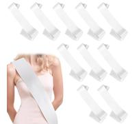 10 Pack Beauty Pageant Sashes, Blank Satin Sashes Premium, Blank Sashes to Decorate Sashes, Plain White Sash, DIY Sash For Party Decorations, Birthday, Wedding, Bridal Shower Birthday Party