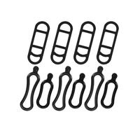 10-Pack Bicycle Light Silicone Straps - Universal Bike Rubber Light Mount Bands, Durable and Flexible, Suitable for Road, Mountain, and Electric Bikes, Compatible with Most Bike Light Sets, Black