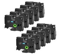 10 Pack Black On Clear 18-36mm Etching Stencil Label Tape Compatible with STE-141 ST-151 STE161(10PK 24mm)