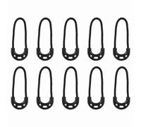 10 Pack Black Zipper Pulls Replacement Extension with Nylon Cord Grip for Backpack Luggage Jacket Suitcase Outdoor Travel Gear