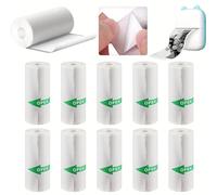 10 Pack BPA-Free Thermal Paper Rolls - 57mm x 25mm High Sensitivity POS Receipt Paper for Mini Printers, Cash Registers & Instant Photo Cameras, Smudge-Proof Till Rolls