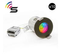 10 Pack - Bronze Gu10 Fire Rated Smart Led Downlight - Ip65 - Se Home