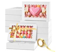10 Pack brownie box packaging 12" x 8" x 2.5" cookie boxes for gift bakery boxes for treat dessert cakes biscuits chocolate strawberry pastry baking Easter Wedding Christmas Halloween Mother's Day