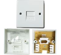 10 PACK BT PABX Telephone Extension Socket IDC Secondary Line Wall Plate 1/3A