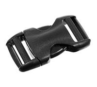10 Pack Buckles - 1-Inch Paracord Planet Flat Heavy-Duty Dual Adjustable Side Release Buckles - Black Plastic for Repairs, Webbing, Bags, Backpacks, and More