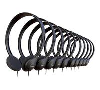 10 Pack Bulk Wired Headphones, On Ear with 3.5mm Jack, 4ft Tangle Free Cable, Comfortable Fit, Affordable and Cost Effective, Ideal for School Classroom Testing Students Events Groups, Black