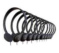 10 Pack Bulk Wired Headphones, On Ear with 3.5mm Jack, 4ft Tangle Free Cable, Comfortable Fit, Affordable and Cost Effective, Ideal for School Classroom Testing Students Events Groups, Black