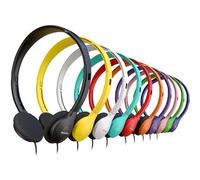 10 Pack Bulk Wired Headphones, On Ear with 3.5mm Jack, 4ft Tangle Free Cable, Comfortable Fit, Affordable and Cost Effective, Ideal for School Classroom Testing Students Events Groups, Mix