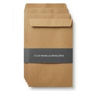 10 Pack C4 Manila Envelopes A4 Large Brown Postal Mailing Wallets Peel & Seal Office Document Storage Use For Home Files
