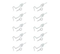 10 Pack Cabin Hook and Eye Latch 2.5 inch for Gate Door Swivel Window Metal Window Slide Barn Bathroom Toilet Cabinet Cupboard Shed Gate Door Latch and Multi Purpose Use