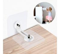 10 Pack Cabinet Anti Tip Kit - Adhesive Furniture Wall Anchors No Drill for Baby Proofing?Adhesive Wall Mount Screw Hook Secure The Bookcase to The Wall for Child's Safety