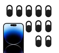 10 Pack Camera Cover Slide Privacy Shield - ABS Zwart of Wit 1,85x0,9cm 200g - Webcam Lens Cover Voor Telefoon Tablet Laptop - Computer Privacy Protector