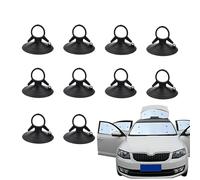 10 Pack Car Glass Windshield Sunshade Suction Cups - 4.5cm PVC Sucker CarWindow Shade Suction Cups, Car Sunshade SuctionCups, Suitable For Window, Windshield, Kitchen, Bathroom (transparent/Black)