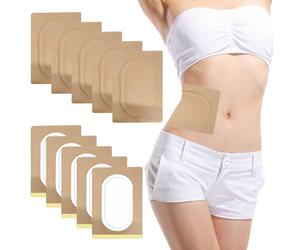 10 Pack Castor Oil Patches Pack Wrap Kit, Self-Adhesive Organic Cotton Castor Oil Patch, No Wash Caster Oil Pack for Liver Detox Aid, Sleep Support