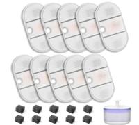 10 Pack Cat Water Fountain Filters, Compatible with PETLIBRO 71oz/2.1L BPA-Free Capsule Pet Water Fountain, Triple Action Water Filters, 10pcs Activated Carbon Filter and 10pcs Foam Sponge